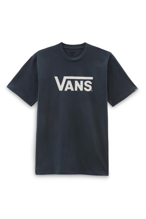 تی شرت آبی سرمه ای یقه خدمه طرح چاپی مدل ساده آستین کوتاه زنانه ونس Vans (برند آمریکا)